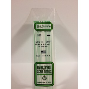 Baguette 0.25x1.5x350mm Ref : 103 - Evergreen Evergreen S1370103 - 1