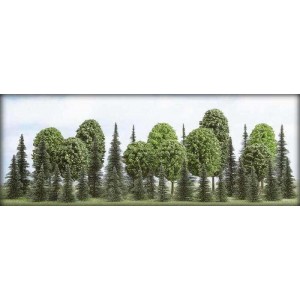 Busch 6490 Assortiment de 35 arbres mélangés Busch Busch_6490 - 1