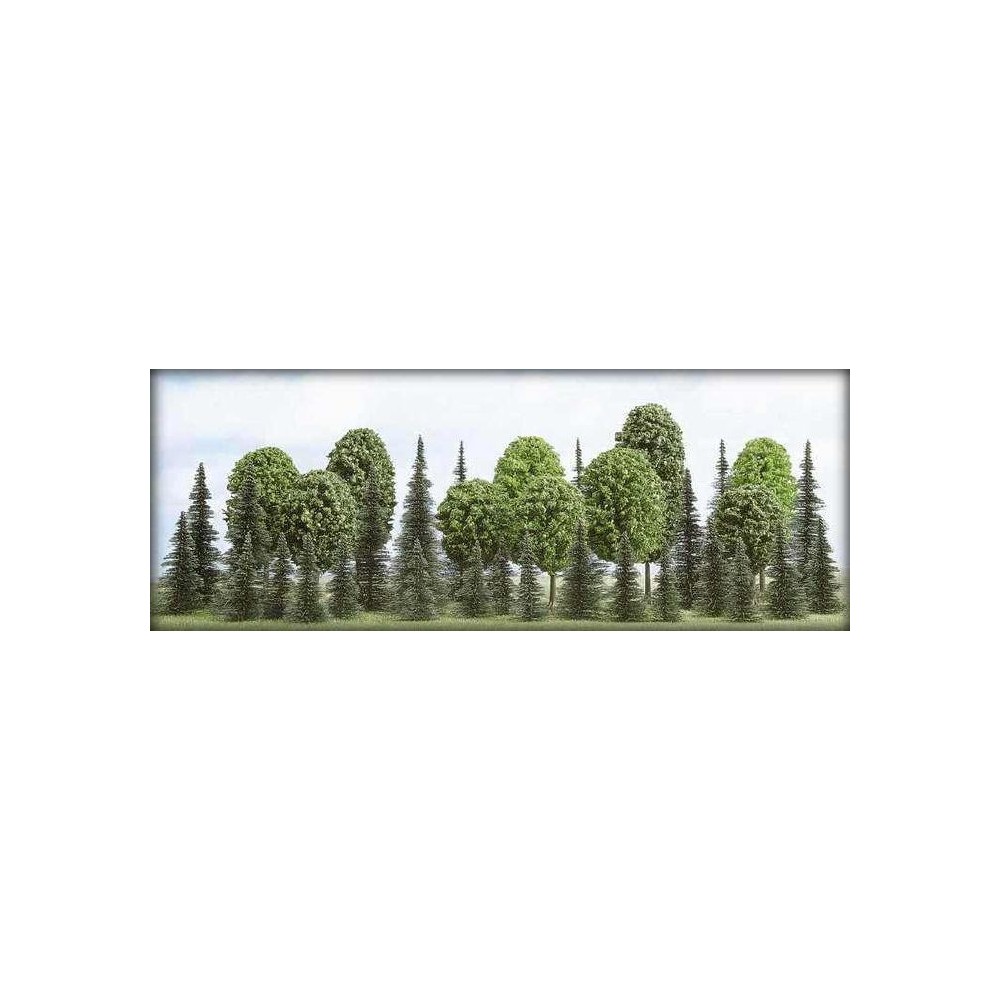 Busch 6490 Assortiment de 35 arbres mélangés Busch Busch_6490 - 1