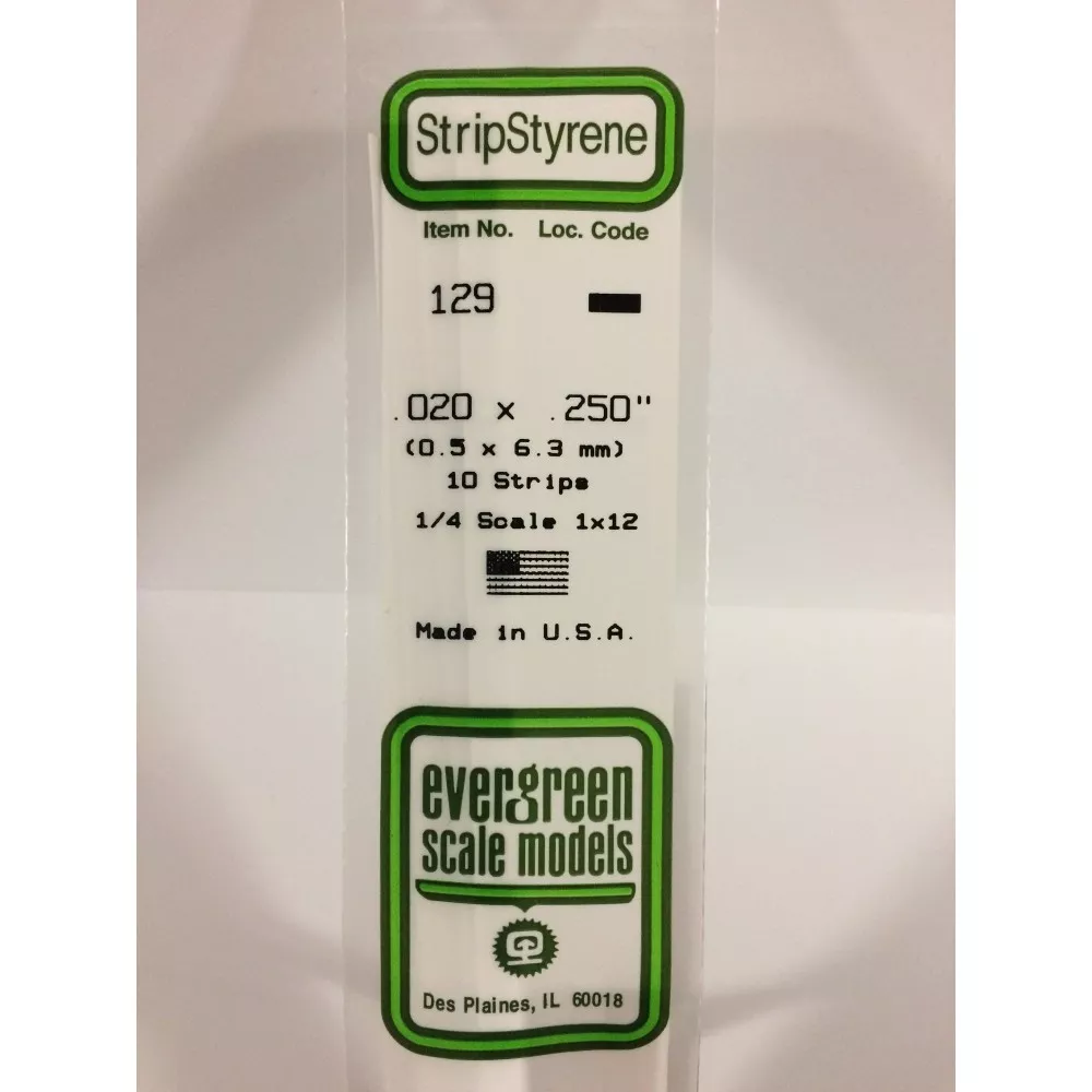 Baguette 0.50x6.3x350mm Ref : 129 - Evergreen Evergreen S1370129 - 1 Baguette 0.50x6.3x350mm Ref : 129 - Evergreen Evergreen S1370129 - 1