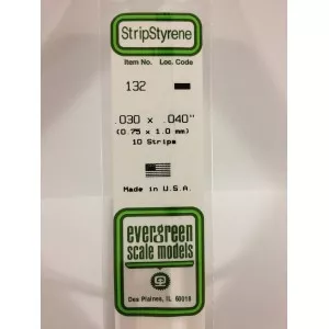 Baguette 0.75x1.0x350mm Ref : 132 - Evergreen Evergreen S1370132 - 1