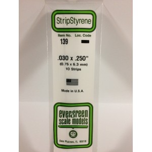 Baguette 0.75x6.3x350mm Ref : 139 - Evergreen Evergreen S1370139 - 1