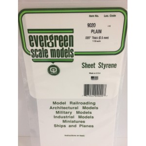 Plaque opaque lisse 0.50x150x300mm Ref : 9015 - Evergreen