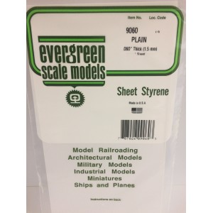 Plaque opaque lisse 1.5x150x300mm Ref : 9060 - Evergreen