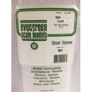 Plaque transparente lisse 0.25x150x300mm Ref : 9006 - Evergreen Evergreen S1379006 - 1