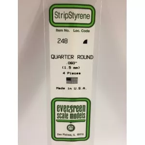 Quart de Rond 1.5x350mm Ref : 248 - Evergreen Evergreen S1370248 - 1
