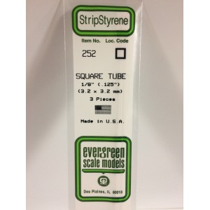 Tube carré 3.2x350mm Ref : 252 - Evergreen Evergreen S1370252 - 1