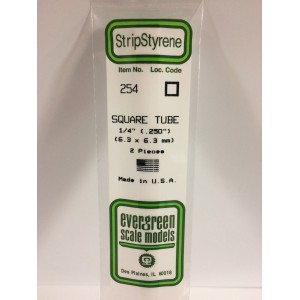 Tube carré 6.3x350mm Ref : 254 - Evergreen
