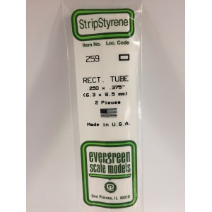Tube rectangulaire 6.3x9.5x350mm Ref : 259 - Evergreen Evergreen S1370259 - 1