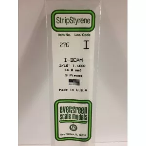 Profilé I 4.8x350mm Ref : 276 - Evergreen Evergreen S1370276 - 1