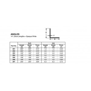 Profilé L 1.5x350mm Ref : 291 - Evergreen Evergreen S1370291 - 3