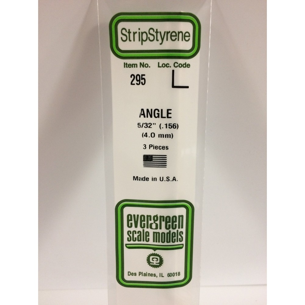 Profilé L 4.0x350mm Ref : 295 - Evergreen Evergreen S1370295 - 1