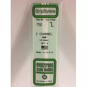 Profilé Z 2.0x350mm Ref : 752 - Evergreen Evergreen S1370752 - 1