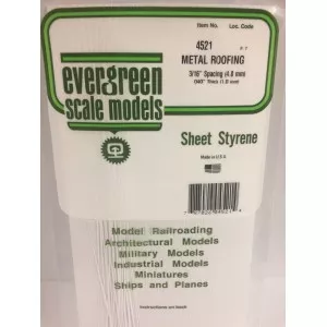 Plaque type bardage toit métallique 1.0x4.8x150x300mm Ref : 4521 - Evergreen Evergreen S1374521 - 1