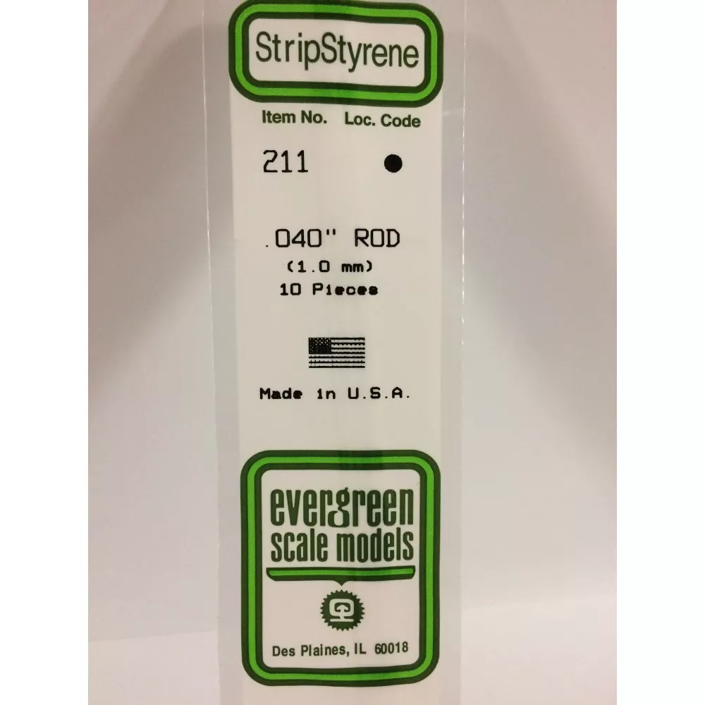Rond 1.00x350mm Ref : 211 - Evergreen Evergreen S1370211 - 1 Rond 1.00x350mm Ref : 211 - Evergreen Evergreen S1370211 - 1