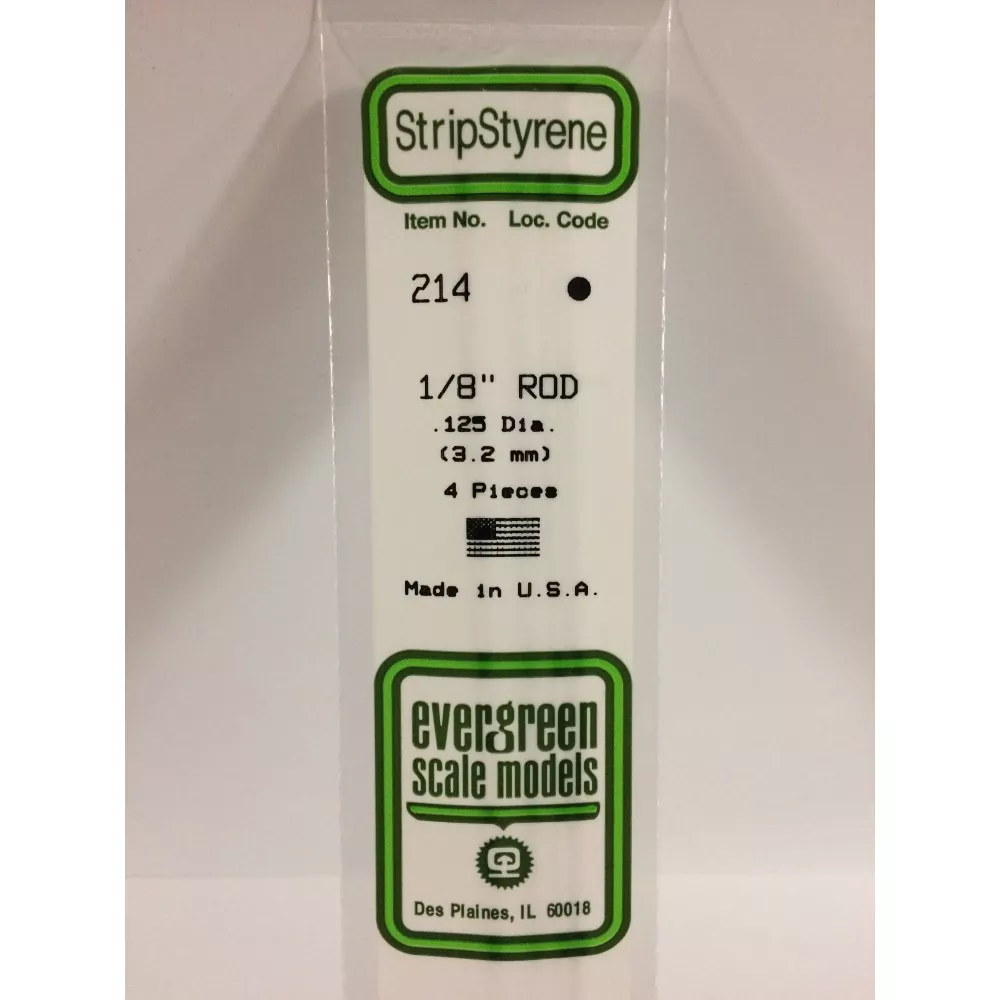 Rond 3.2x350mm Ref : 214 - Evergreen Evergreen S1370214 - 1 Rond 3.2x350mm Ref : 214 - Evergreen Evergreen S1370214 - 1