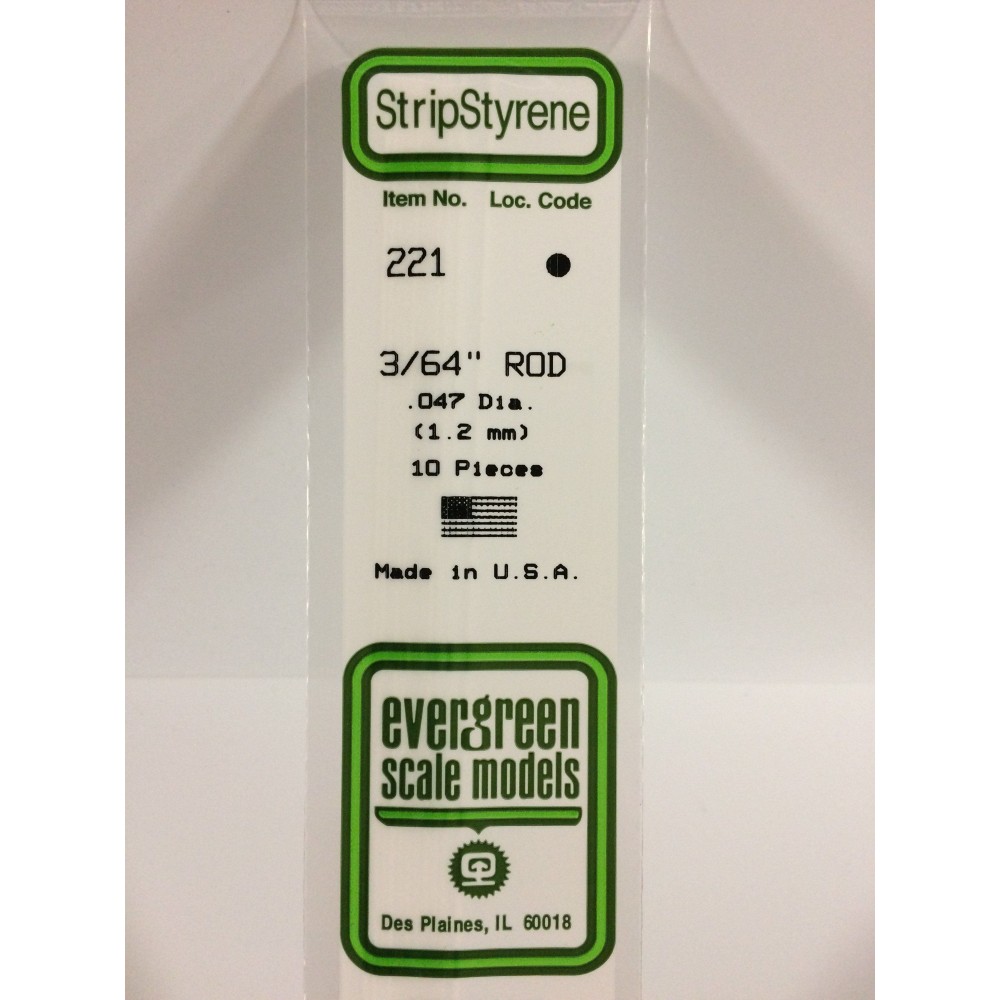 Rond 1.2x350mm Ref : 221 - Evergreen Evergreen S1370221 - 1 Rond 1.2x350mm Ref : 221 - Evergreen Evergreen S1370221 - 1