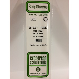 Tube rond 2.4x350mm Ref : 223 - Evergreen Evergreen S1370223 - 1