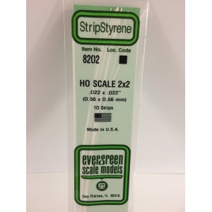 Baguette HO 0.6x0.6x350mm Ref : 8202 - Evergreen Evergreen S1378202 - 1