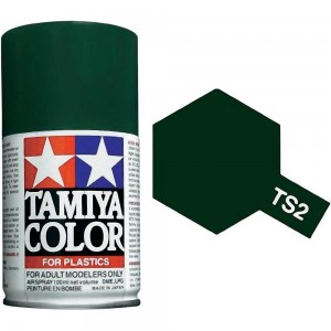 Peinture bombe Vert foncé mat TS2 Tamiya