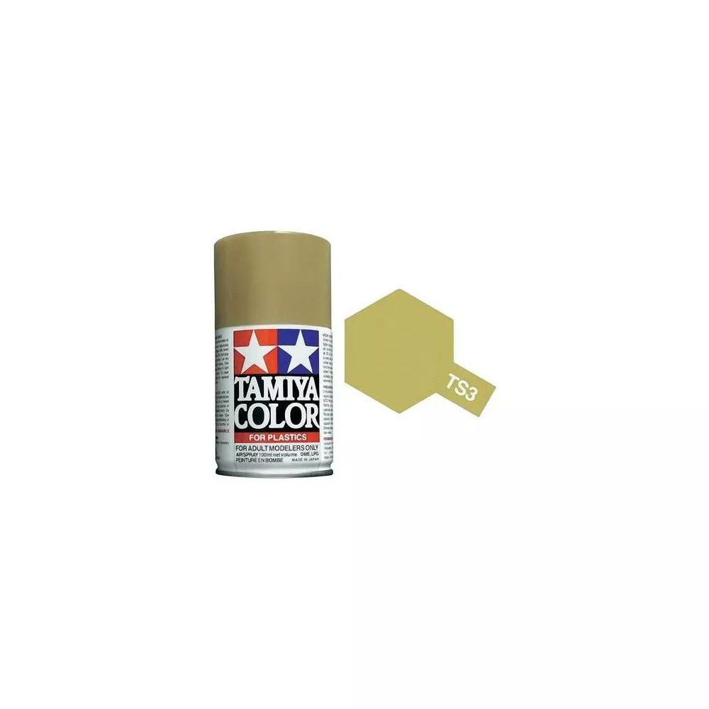 Peinture bombe Jaune foncé mat TS3 Tamiya Tamiya 85003 - 1 Peinture bombe Jaune foncé mat TS3 Tamiya Tamiya 85003 - 1