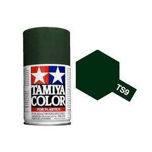 Peinture bombe Vert Anglais brillant TS9 Tamiya Tamiya 85009 - 1