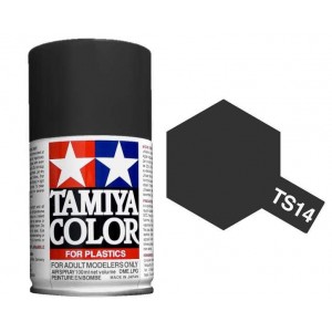 Peinture bombe Noir brillant TS14 Tamiya Tamiya 85014 - 1