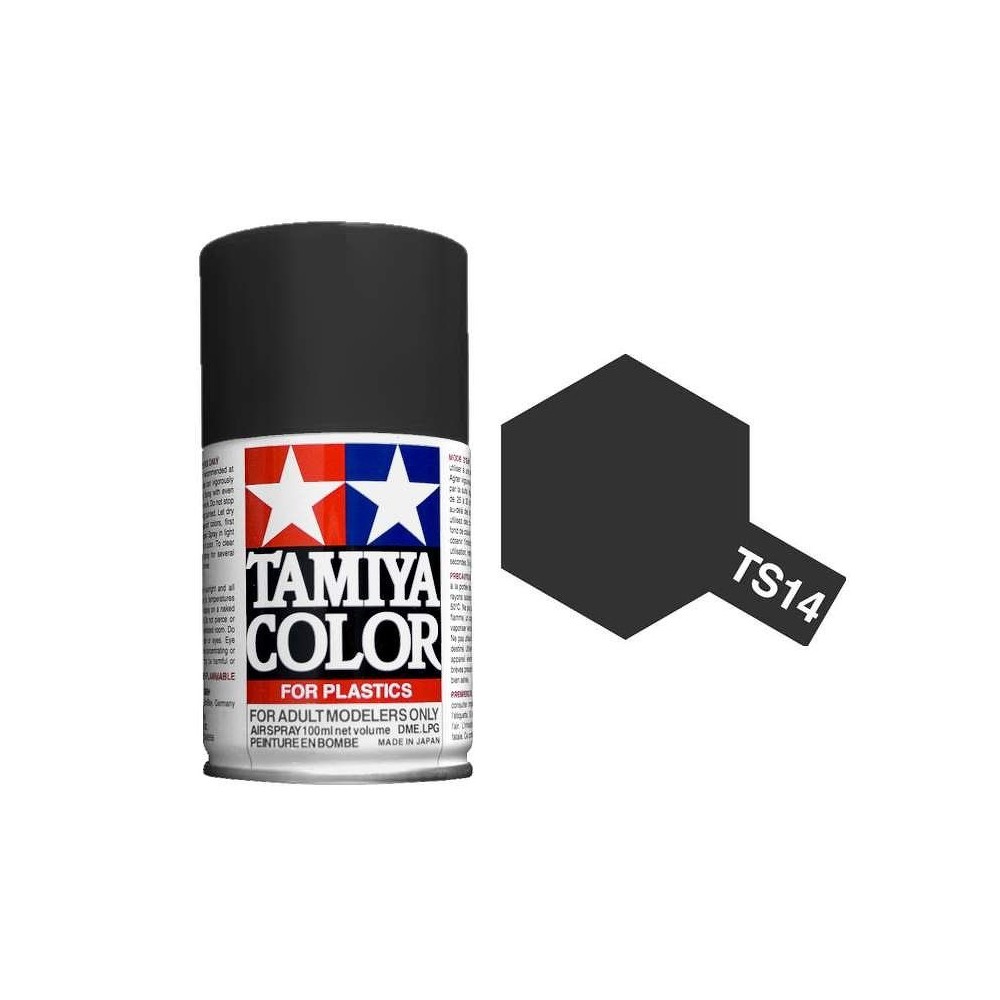 Peinture bombe Noir brillant TS14 Tamiya Tamiya 85014 - 1