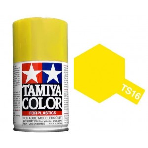 Peinture bombe Jaune brillant TS16 Tamiya