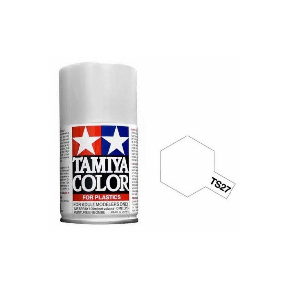 Peinture bombe Blanc mat TS27 Tamiya Tamiya 85027 - 1