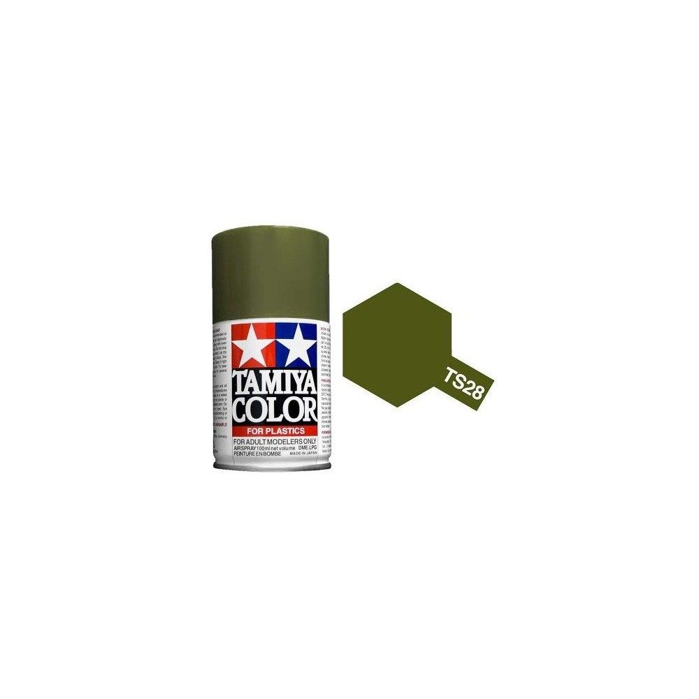 Peinture bombe Vert Olive mat TS28 Tamiya Tamiya 85028 - 1