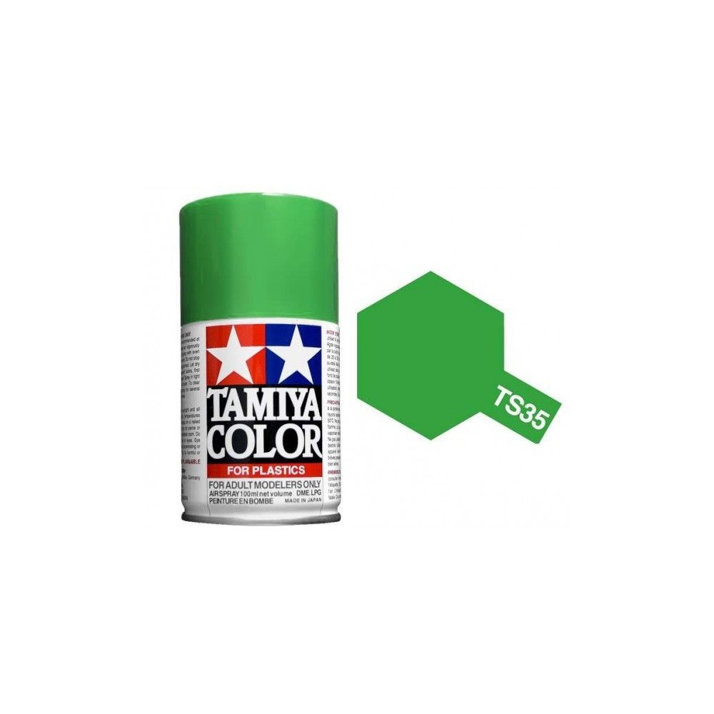 Peinture bombe Vert Pré brillant TS35 Tamiya Tamiya 85035 - 1