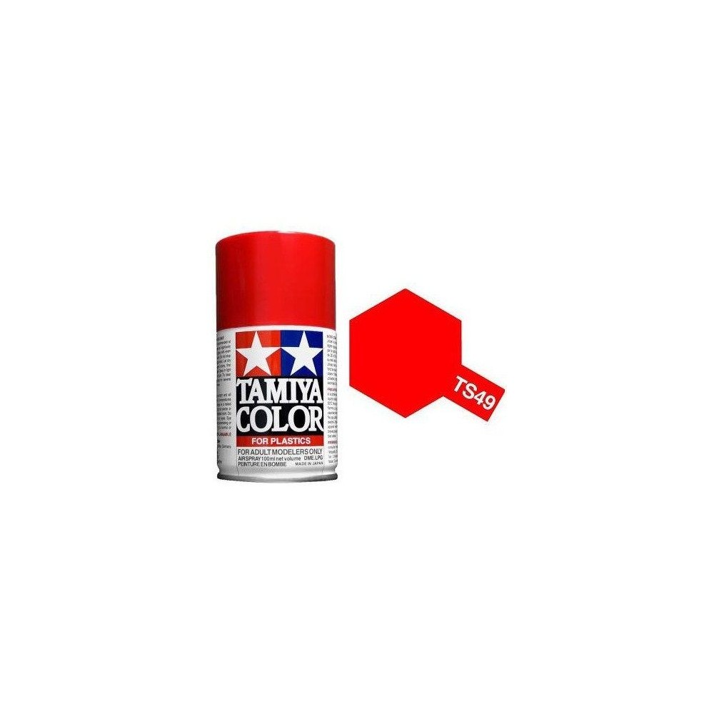 Peinture bombe Rouge Vif brillant TS49 Tamiya Tamiya 85049 - 1