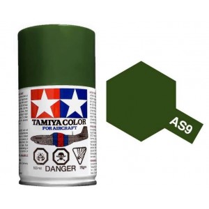 Peinture bombe Vert Foncé RAF AS9 Tamiya Tamiya 86509 - 1