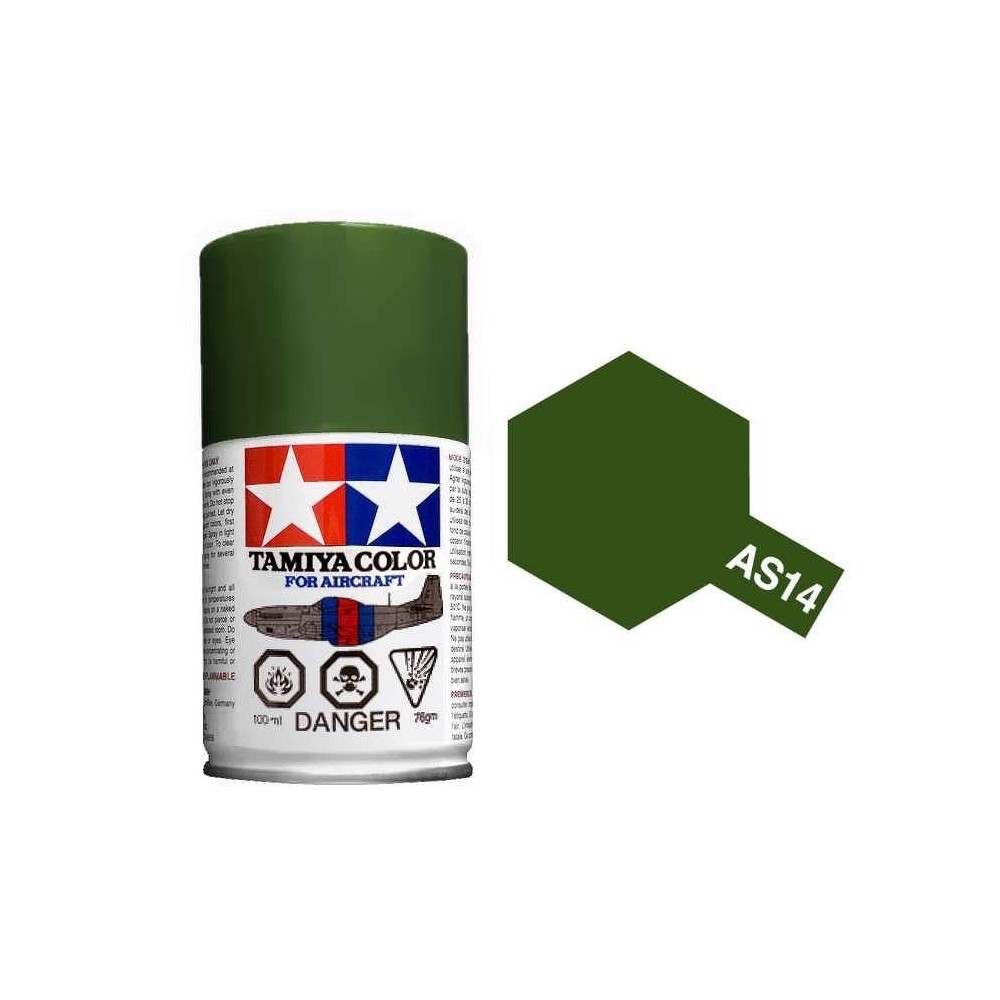 Peinture bombe Vert Olive USAF AS14 Tamiya Tamiya 86514 - 1