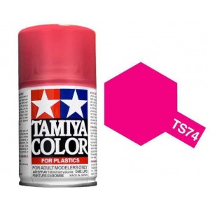 Peinture bombe Rouge translucide TS74 Tamiya Tamiya 85074 - 1