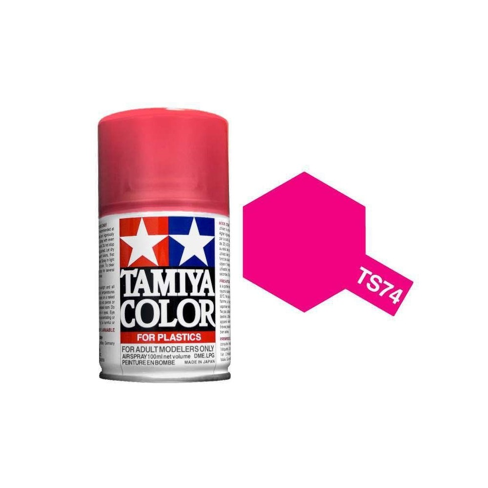 Peinture bombe Rouge translucide TS74 Tamiya Tamiya 85074 - 1