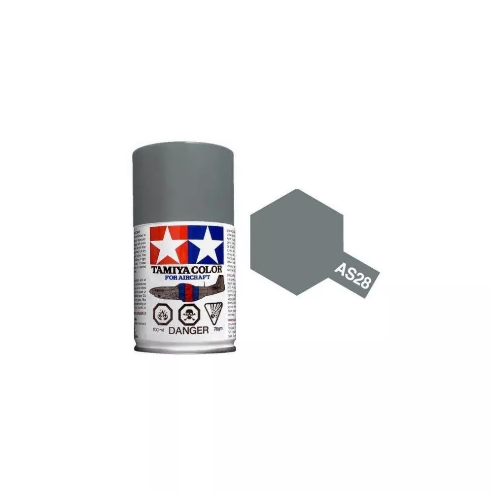 Peinture bombe Gris moyen AS28 Tamiya Tamiya 86528 - 1 Peinture bombe Gris moyen AS28 Tamiya Tamiya 86528 - 1