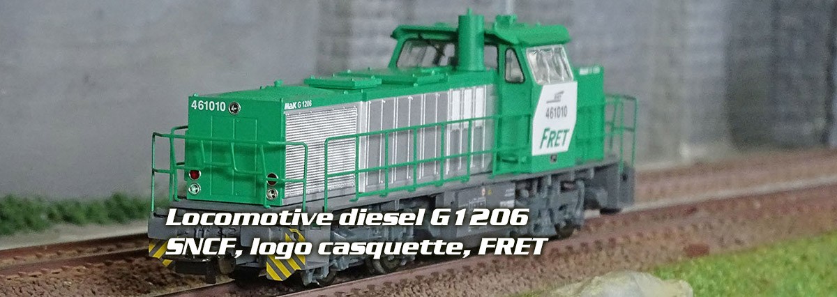 Piko 97801 Locomotive diesel G1206, SNCF, logo casquette, FRET