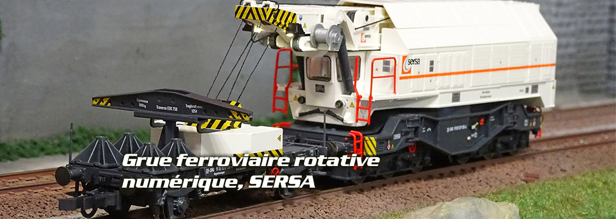 Roco 73039 Grue ferroviaire rotative numérique, SERSA, digital sonore