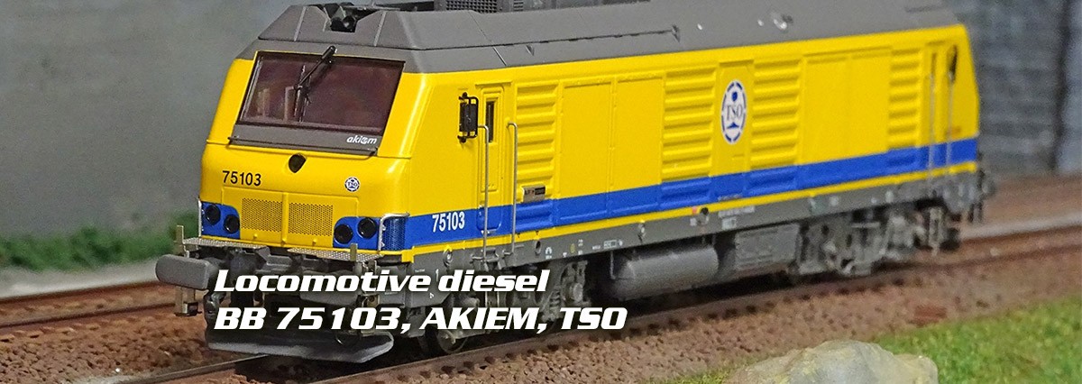 Os.Kar OS7502DCCS Locomotive diesel BB 75103, AKIEM, TSO "LGV SEA", digitale sonore