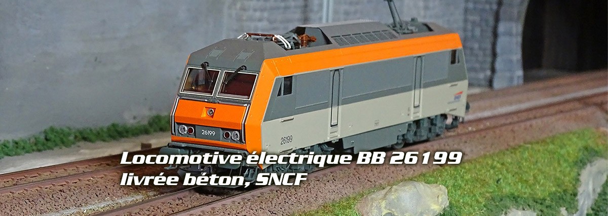Roco 70857 70856 Locomotive électrique BB 26199, livrée béton, SNCF