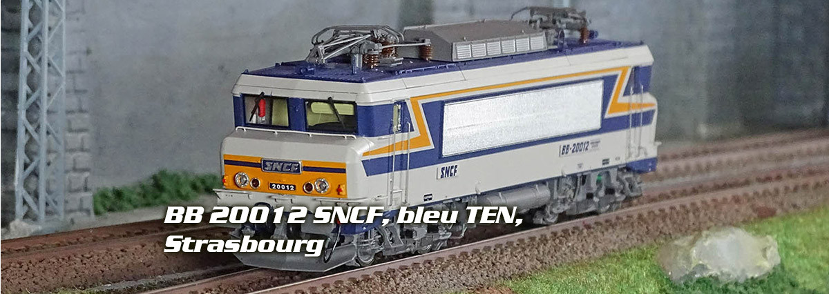 Ls Models 11198 Locomotive électrique BB 20012 SNCF, bleu TEN, Strasbourg